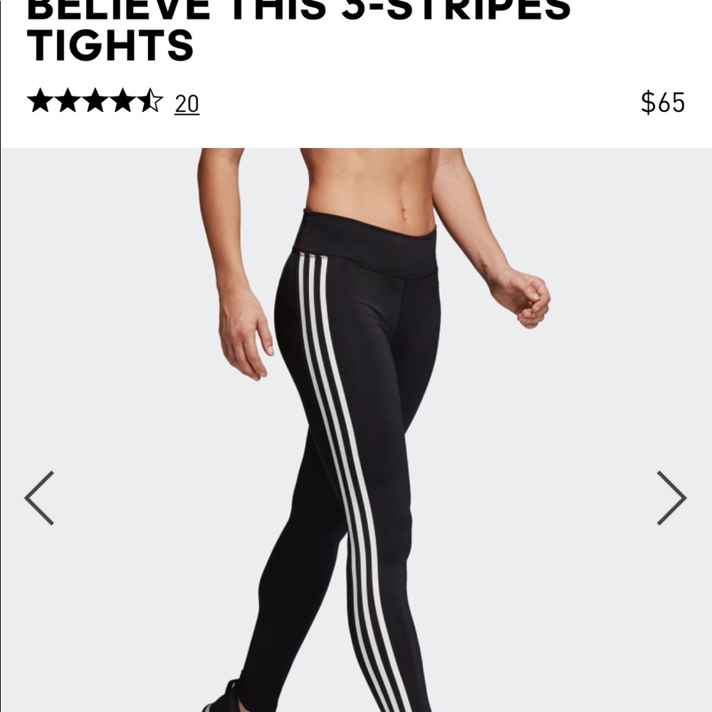 Adidas 3 stripes training leggings